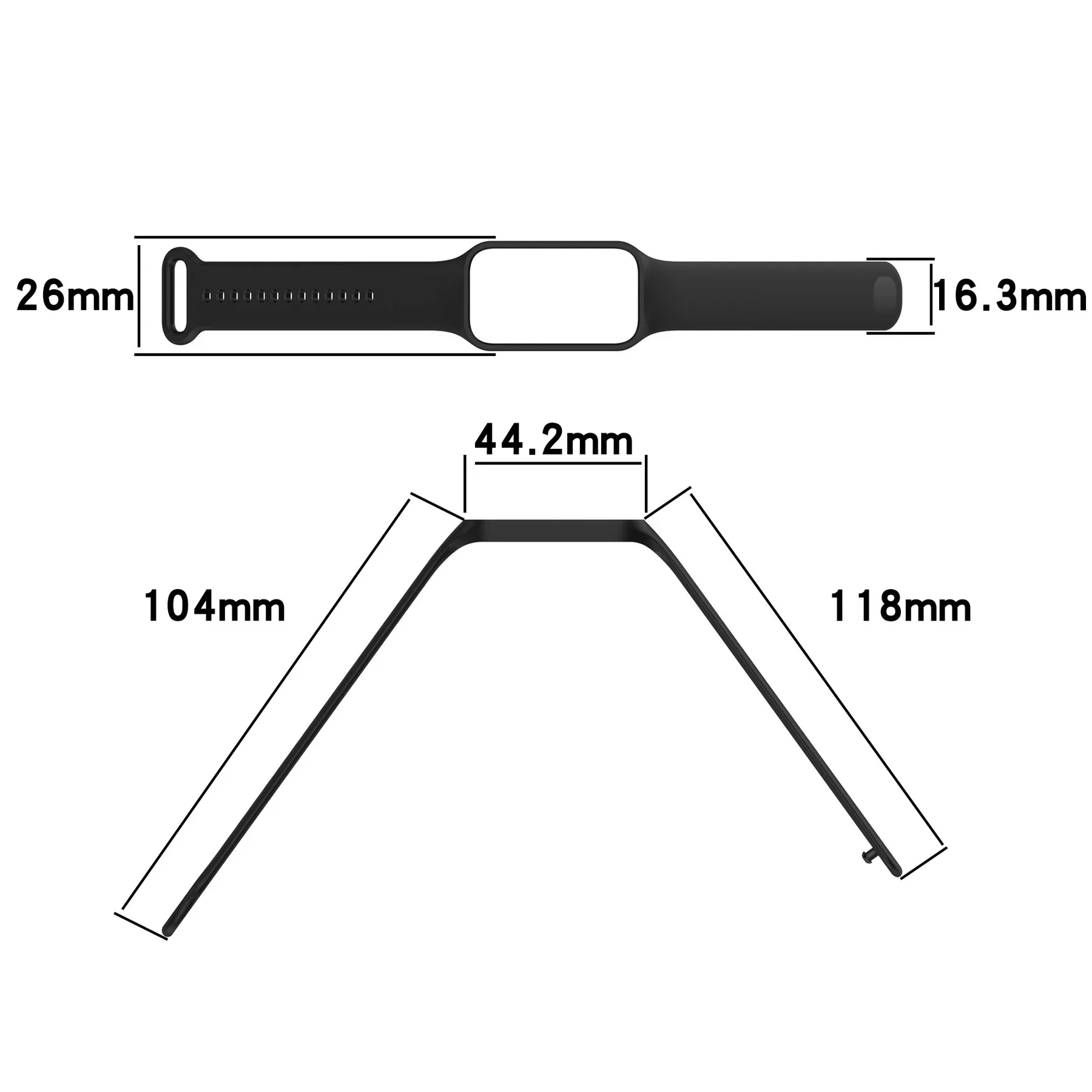 Correa de silicona para reloj inteligente, repuesto de pulsera para Redmi Band 2, Xiaomi 8