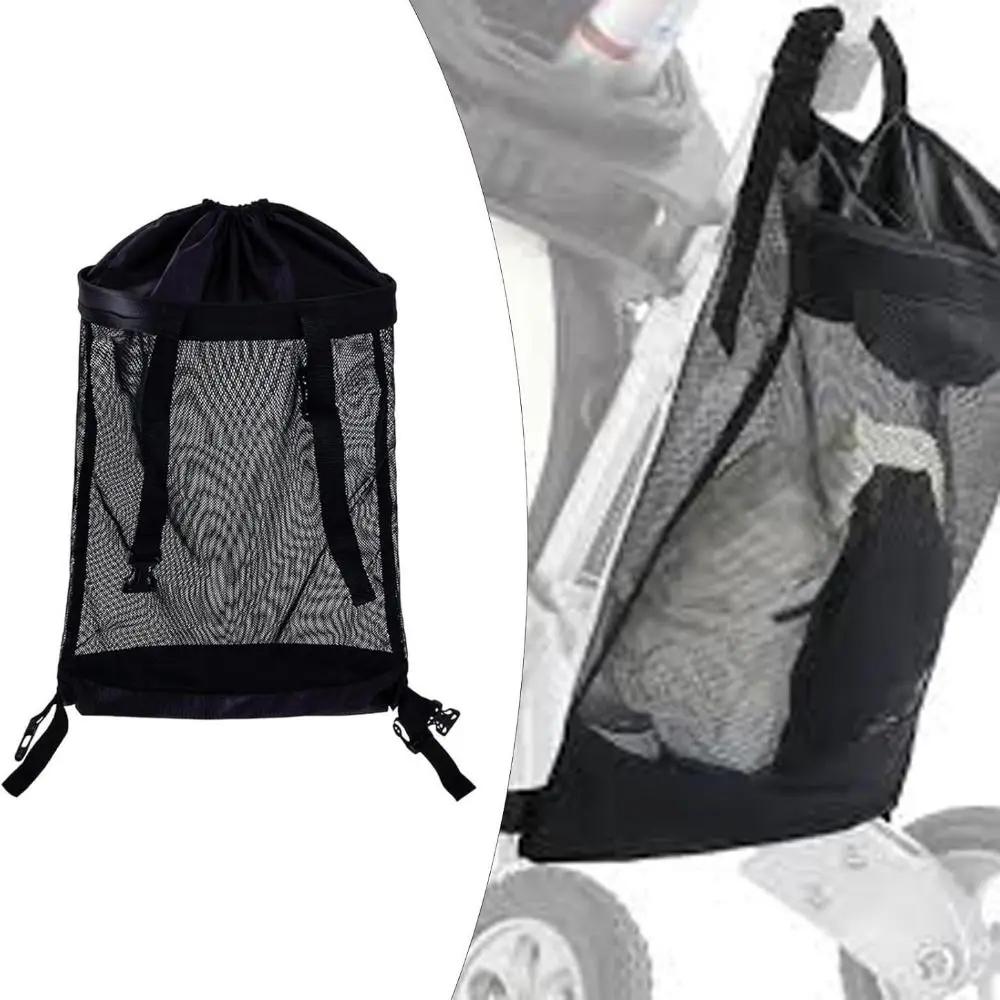 

Mesh Bag Golf Cart Storage Bag Cute Practical Nylon Golf Ball Drawstring Pouch Black Large Capacity Golf Ball Container