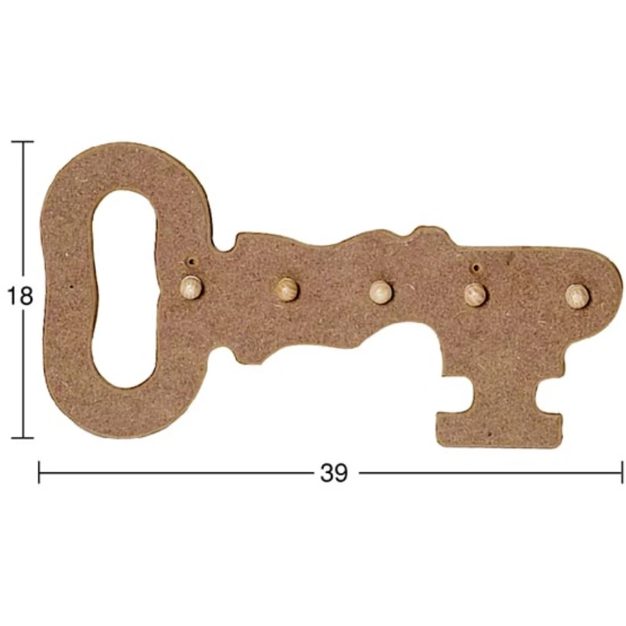 A028 Big Key Raw Wood Mdf Key Chain