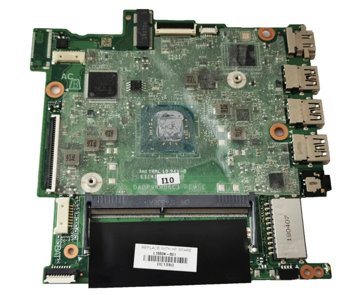 Placa-mãe Portátil para hp Stream Da0p9kmb6c1 N4000 1.1ghz Mainboard Da0p9kmb6c1 L16637601 L16634-601 hp Stream 14-cb 14-cb112dx Series