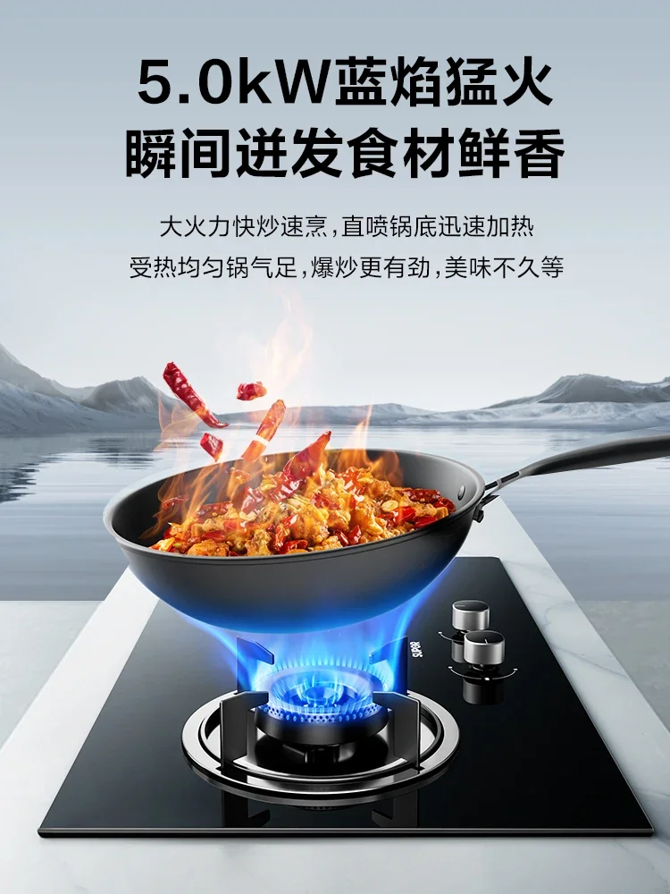 SUPOR เตาแก๊ส เตาคู่ เตาในครัวในครัวเรือนสำหรับก๊าซธรรมชาติ LPG AB