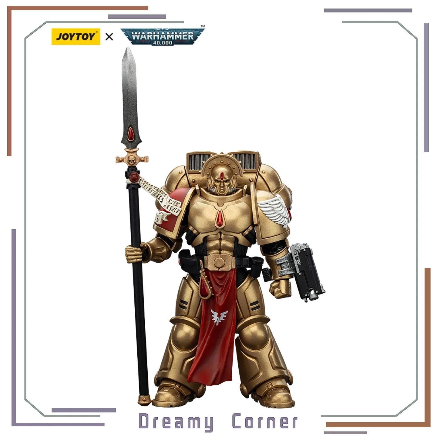 

【In Stock】JOYTOY Warhammer 40K Blood Angels Sanguinary Guard 2 with Angelus Boltgun and Encarmine Spear 1/18 Action Figure Toy