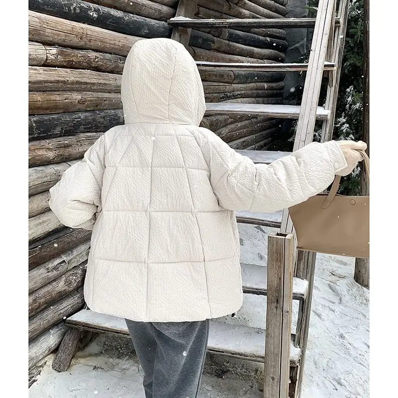 Women's Parkas Fairy Winter Autumn Tops Coat Cotton Clothes Hooded Short Senior Loose Brand Fashion Harajuku Hundred Versatile
