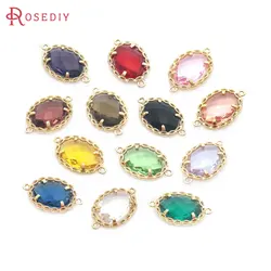 18K Gold Color Lace Frame Oval Shape Connect Charms Pendants High Quality Necklace Earrings Accessories Rosediy official-website