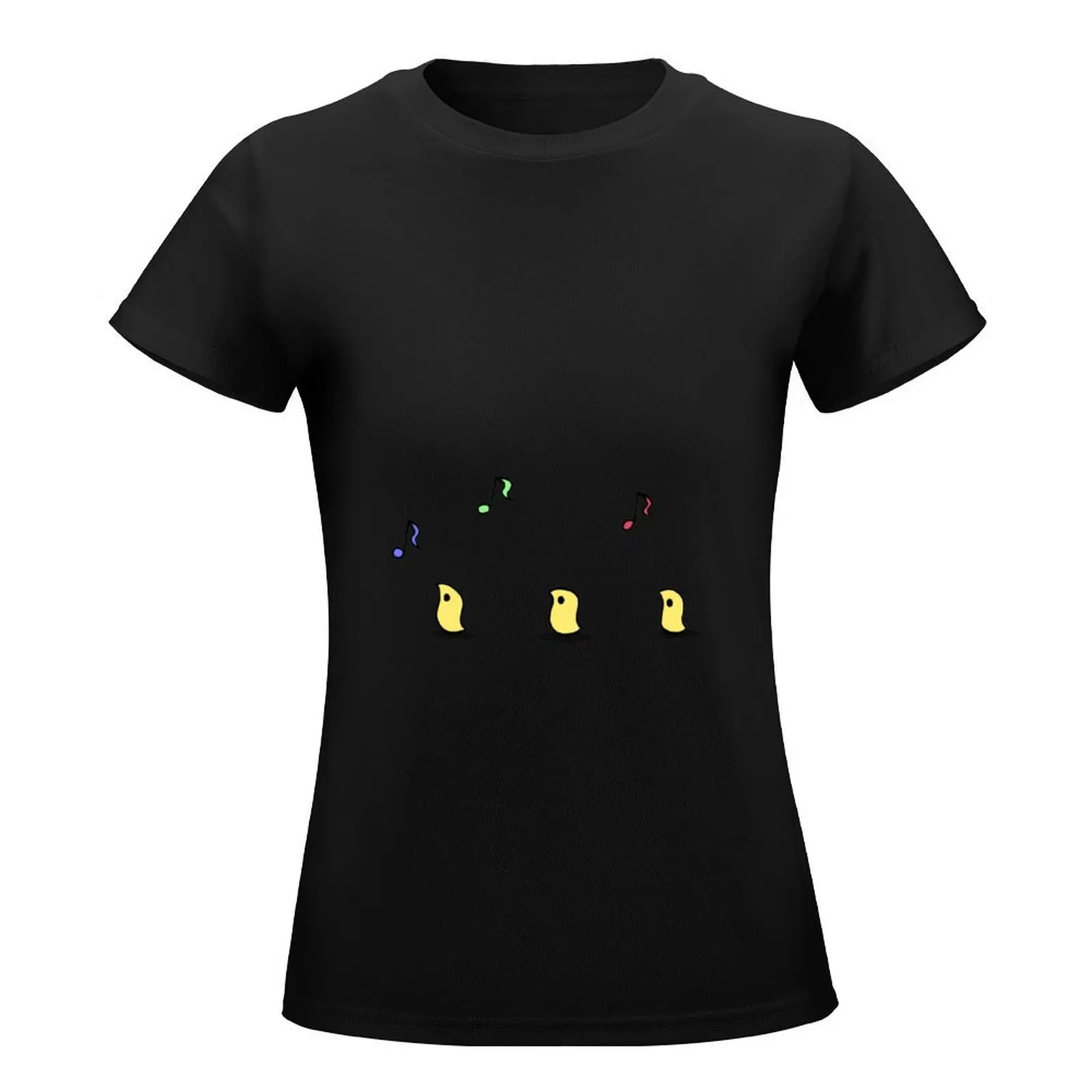 Nichijou - Three Moguras and Music Notes T-Shirt tops korean fashion tshirts woman