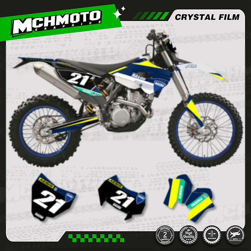 

MCHMFG мотоциклетные графические наклейки, наборы наклеек для HUSABERG 2013 2014 FE TE фон на заказ 13-14 003