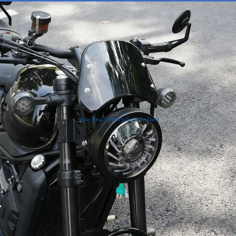 P9FD Nicht finstere Motorrad-Windschutzscheibe, Standardgröße 25 x 19 x 3 für verbesserte Sicht – Detail 3