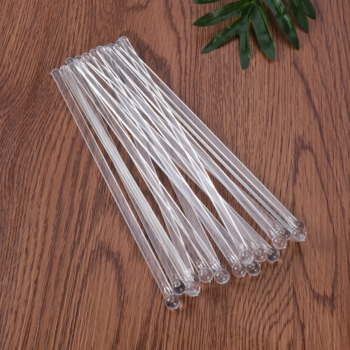 50Pcs Transparent Cocktail Drink Bar Muddler Runde Kopf Kunststoff Rühren Mischen sticks Schöpfkelle Rührer Swizzle Stick