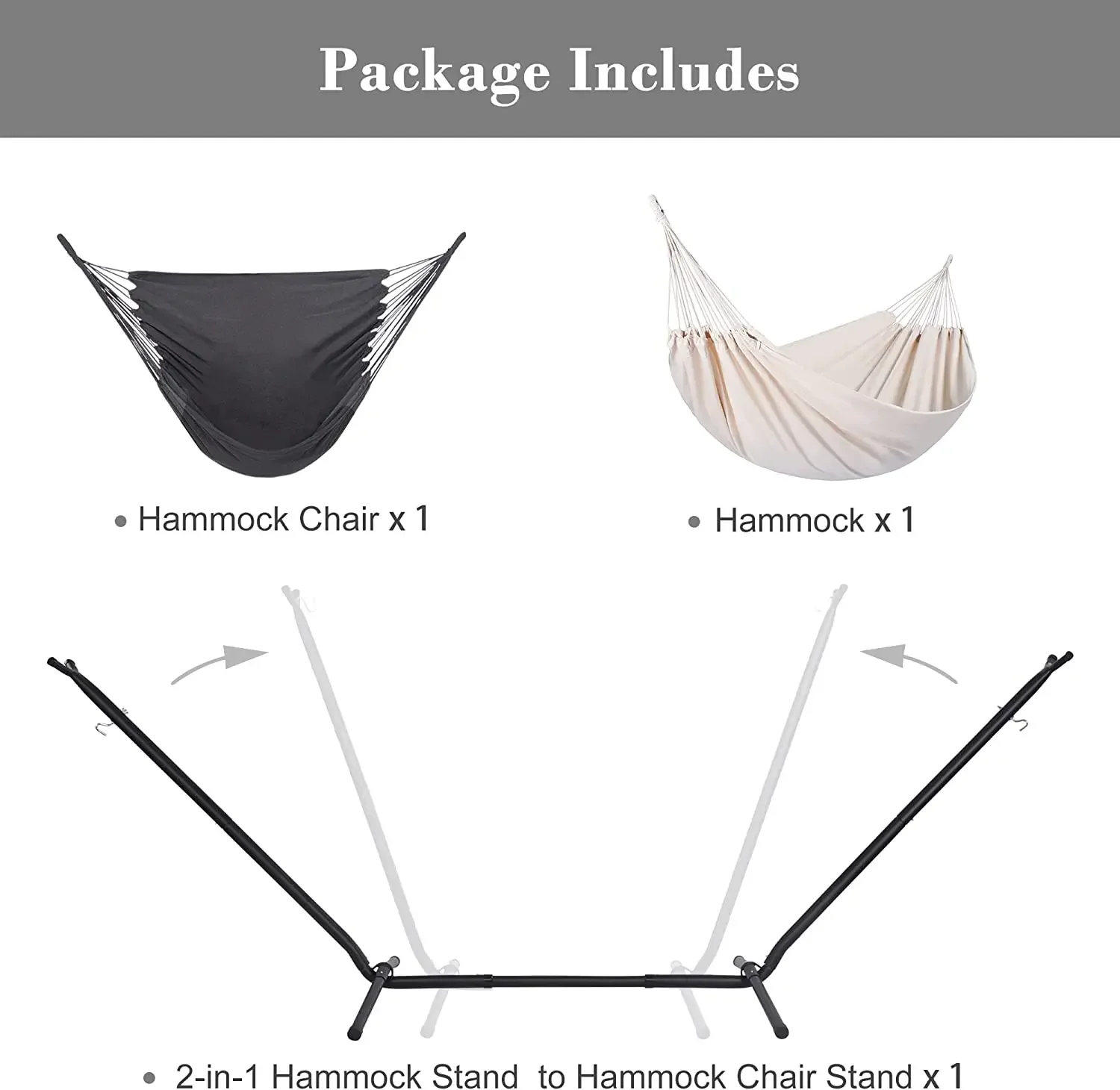 Adjustable Heavy Duty Hammock Frame for Outdoor with Carry Bag