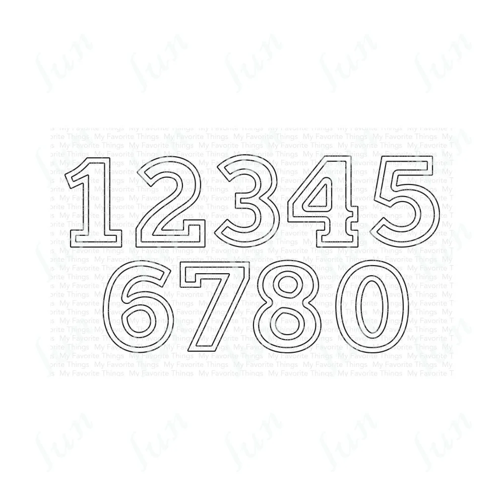 

Outline Numbers Metal Cutting Dies Stencils for Diy Scrapbooking Album Make Paper Card Embossing New Die Cut Die Decoration
