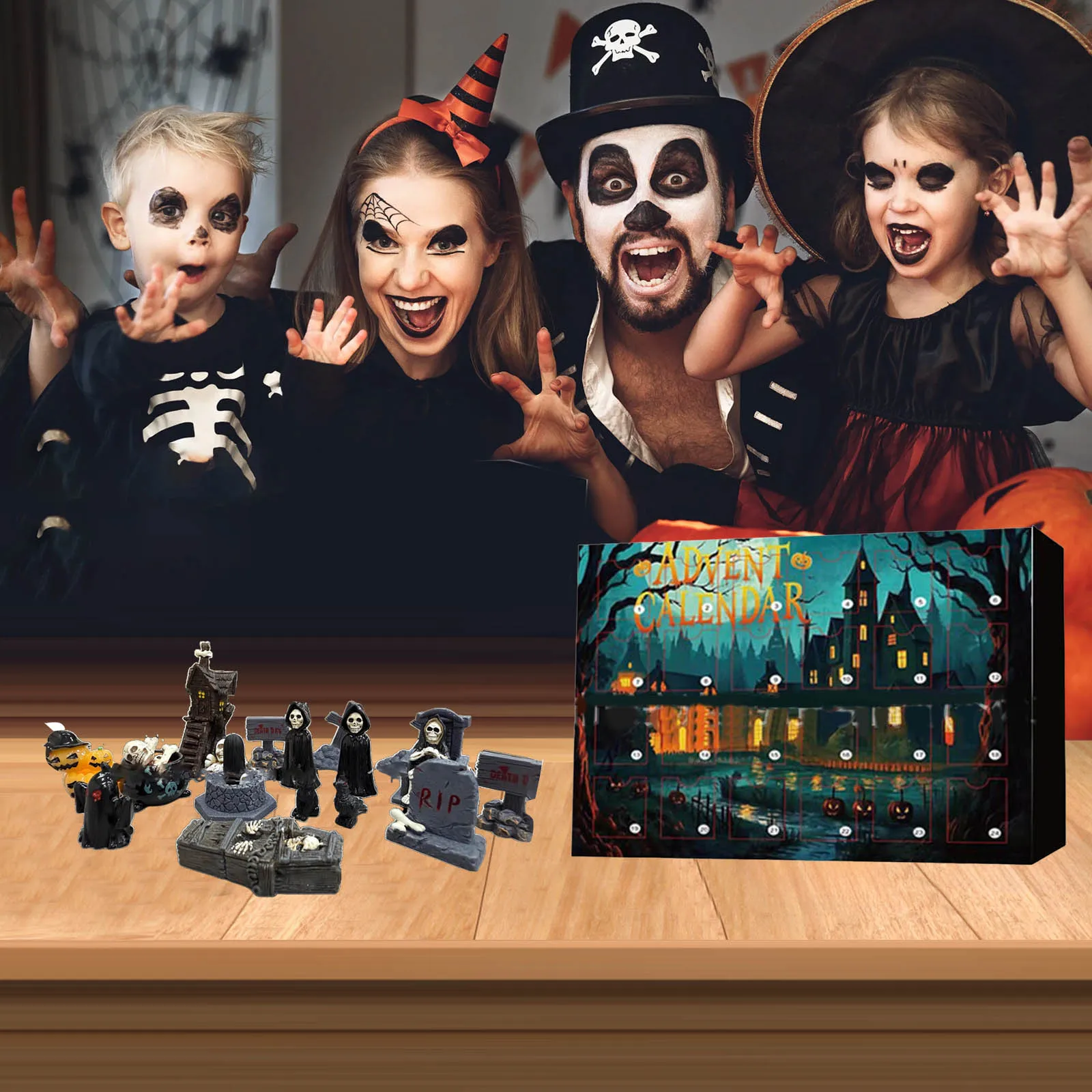 Stopwatch Clock Display Countdown Is Here. Calendar Box Halloween Night Gift Festival Decoration Reading Timer for Girls