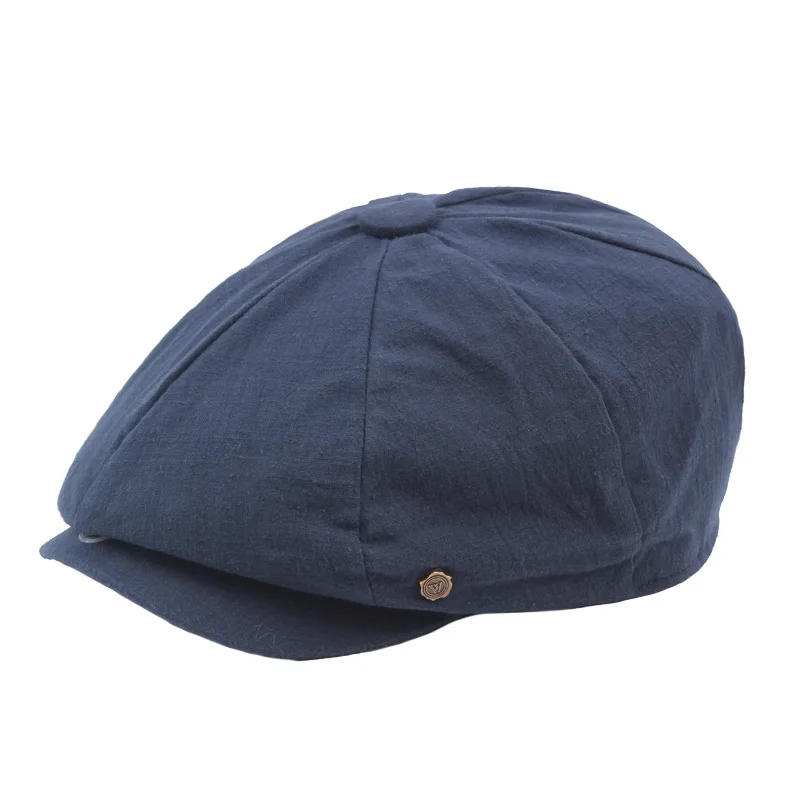 Men's and women's solid color forward hats are suitable for all seasons. Outdoor casual berets are suitable for sun protection