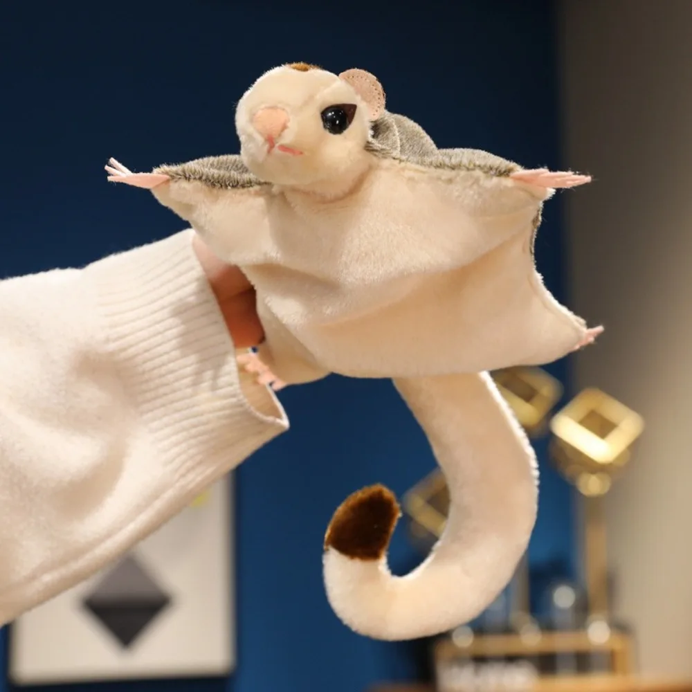 

Magnetic Sugar Glider Plush Toy Stuffed Simulation Flying Animal Cotton Doll Brown Cute Australian Flying Squirrel Doll Birthday