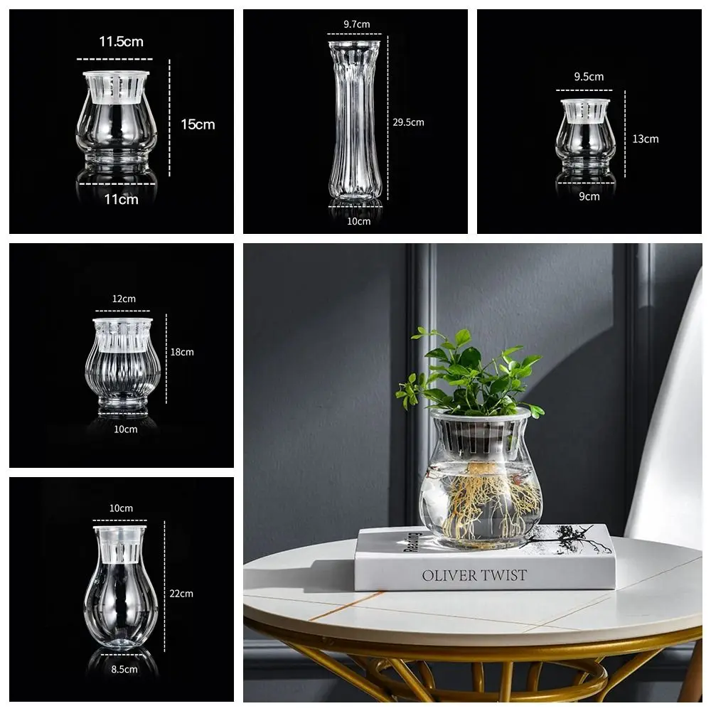 

Модный самополивный гидропонный цветочный горшок напольный прозрачный контейнер для водных растений простой пластиковый офисный горшок