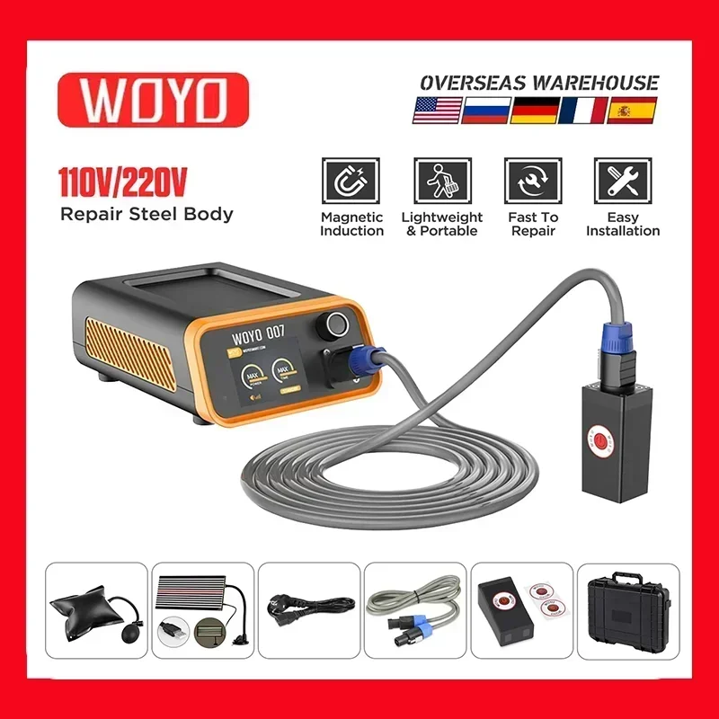 A+ WOYO PDR007 Car Dent Repair Tool Auto Body Paintless Dent Puller Sheet HOTBOX Induction Heater Metal Repair Kits