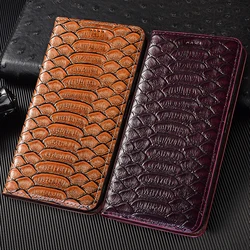 Python Genuine Leather Flip Case For Honor 10 10i 20 20i 30 50 60 70 80 90 100 200 300 400 Pro SE Lite Ultra Phone Cover Cases