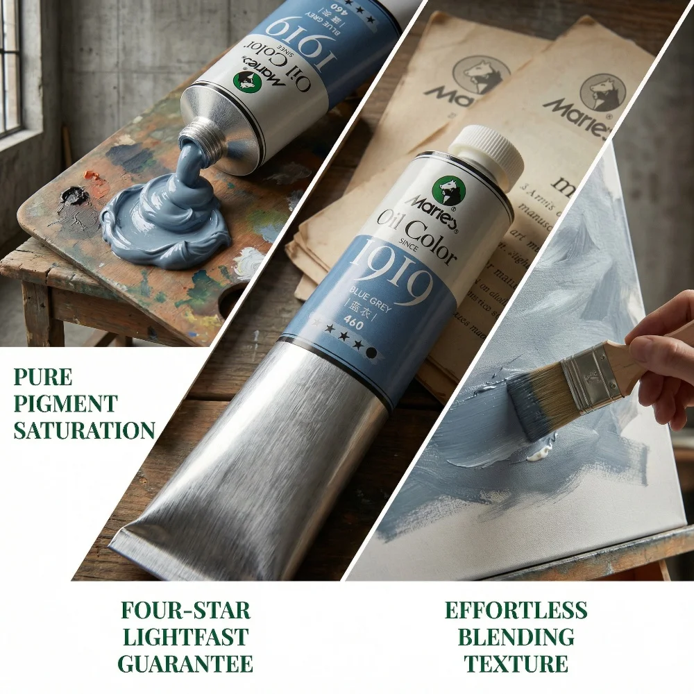 Marie's Premium Künstler-Ölfarbe 170ml Tube Reichhaltige Pigmente für Leinwand Stein Ei Keramik Holz Porträt Weiß – Detail 6