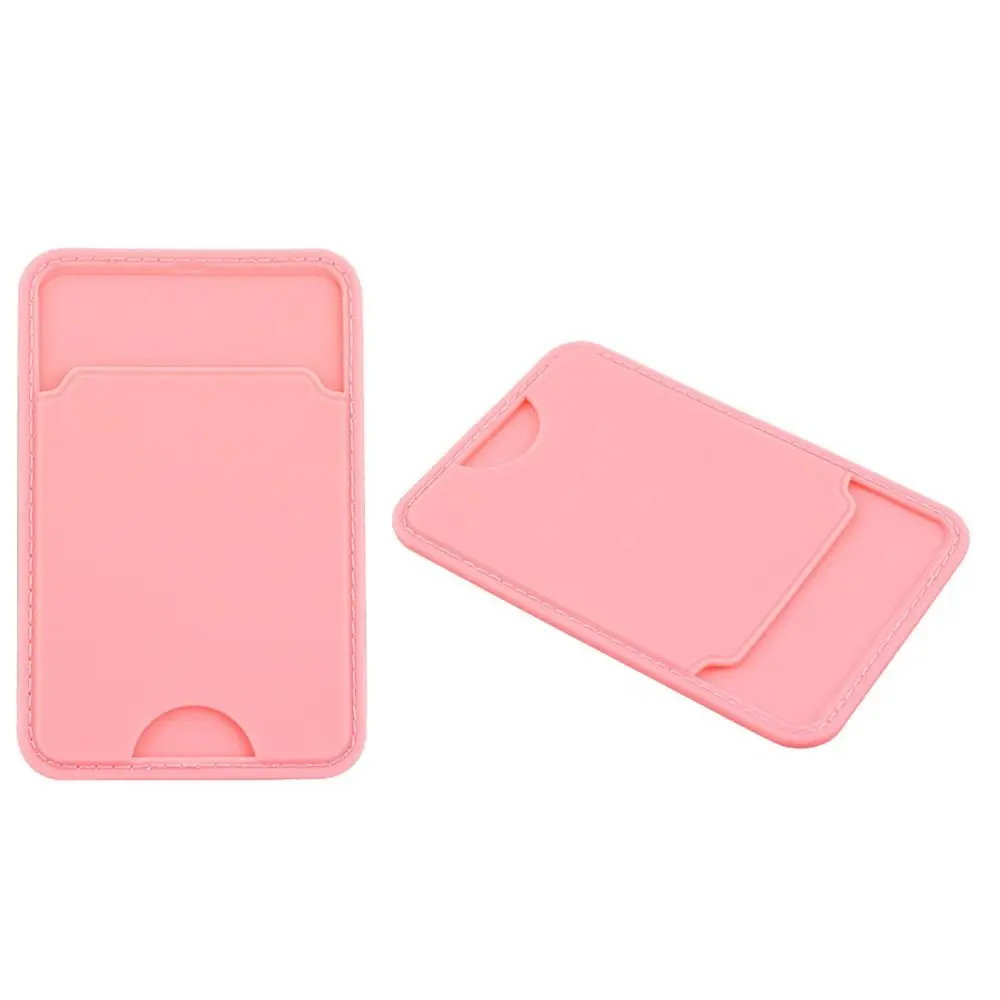 2Pcs Adhesive Phone Pouch ID Bank Card Business Credit Pocket Mobile Phone Back Slot Card Holder Phone Back Paste Sticker