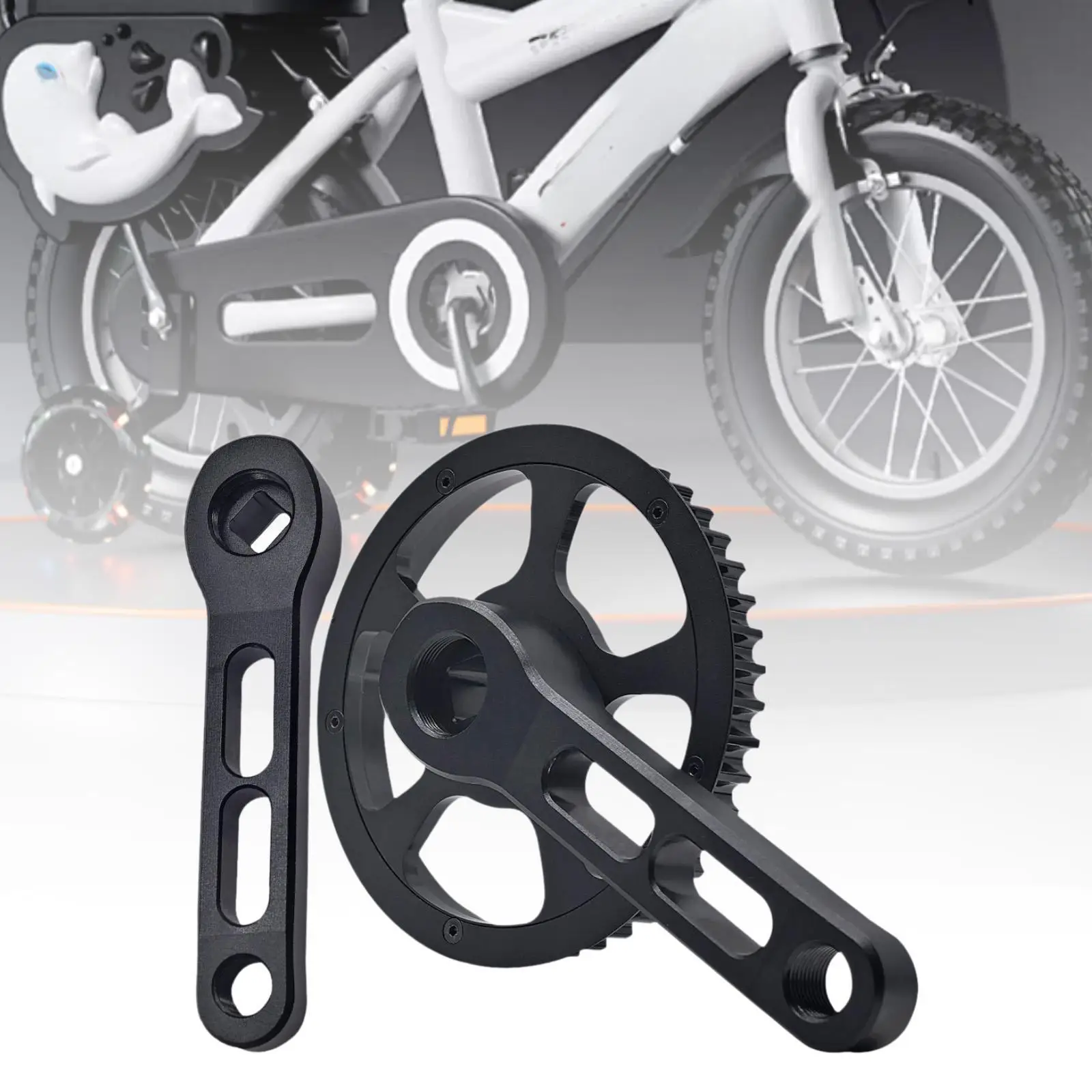 Kids Bicycle Crankset Square Hole Bike Crank Arm Set Lightweight 120mm Easy to Install Bicycle Crank Set for Outdoor Riding