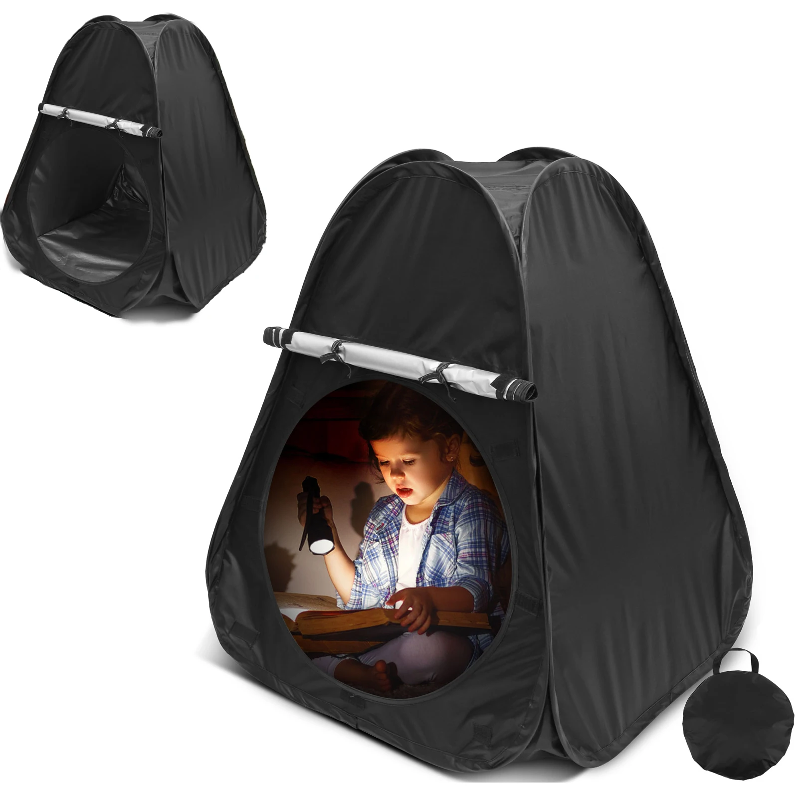 

Sensory Kids Blackout Tent Foldable Pop Up Tent for Children to Play and Relax Calm Down Tent with Storage Bag