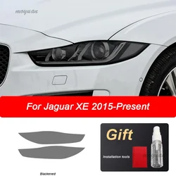 2 Pcs Car Headlight Protective Film Vinyl Transparent Black TPU Sticker For Jaguar XE X760 2016 2017 2018 20192020 Accessories