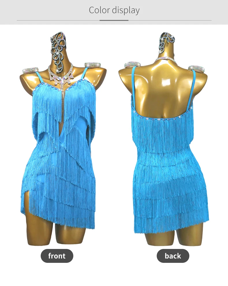 Abendkleid für Mädchen, elegantes Partykleid 2026, neues Tanz- und Abschlussballkleid, kurzer Rock, lateinamerikanische Tanzkleidung, Wettbewerbskostüme, Damen-Abschlussball-Outfits – Detail 6