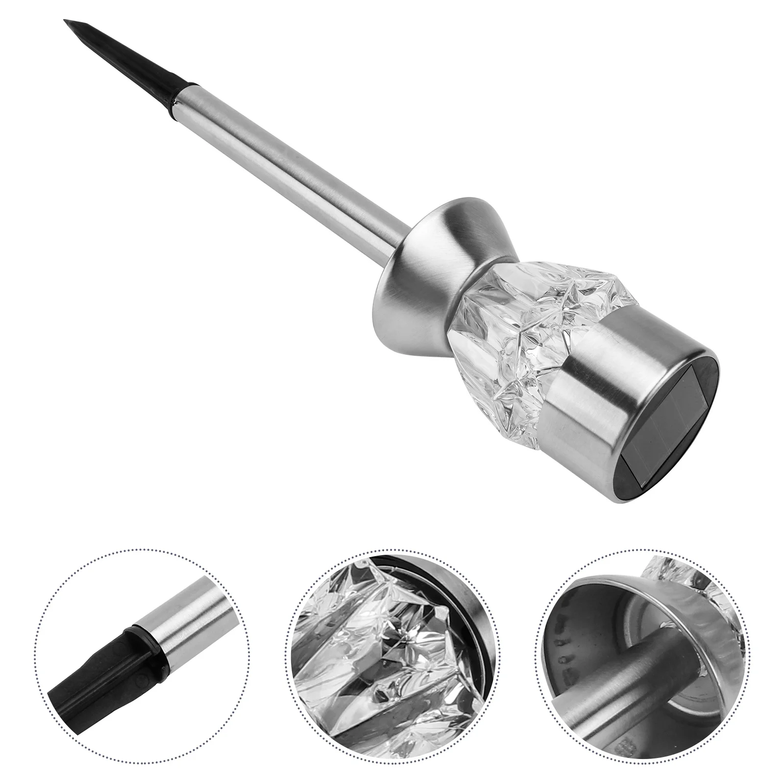 4Pcs Solar Lamps Diamond Appearance Safe Durable Yard Ornaments Creative Design Garden Lighting Solar Lamps Yard Ornaments