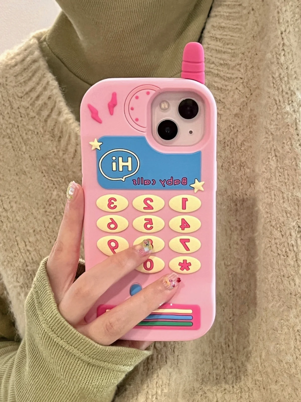 

Cute Candy ell Pp Kpp Silicone Soft Case for iPhone 4 pro Max 3 Korean Ins Sle Telephone Design Girl's Phone C...