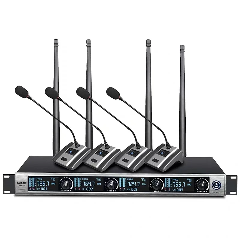One to four wireless handheld microphone Professional stage host microphone, teaching gooseneck microphone