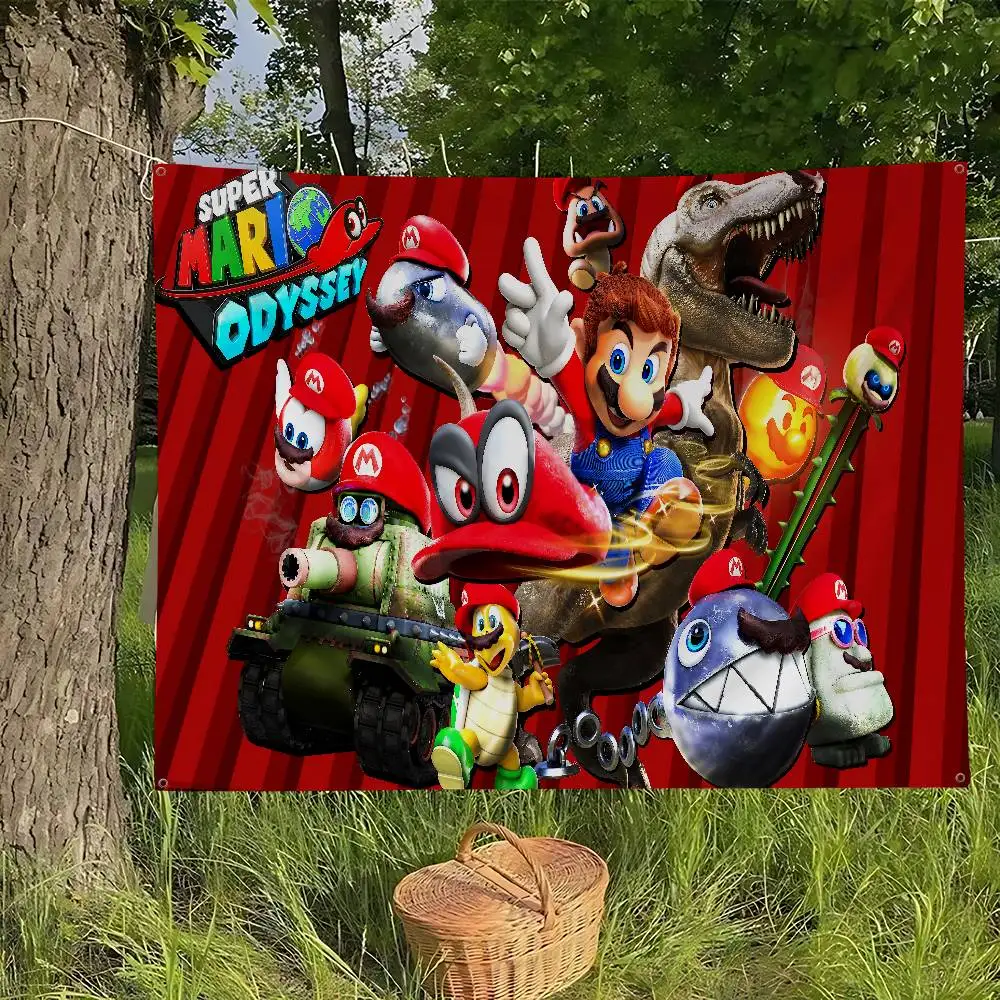 Super Game M-Marios Large Size Shop Art Promotion Advertising Booth Flag Hanging Banners