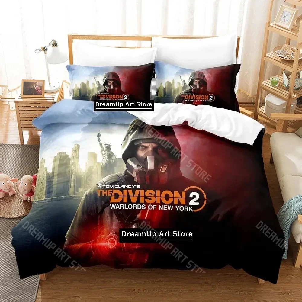 

New Shooting Game Tom Clancy's The Division 2 Bedding Set Cartoon Anime three-piece set Adult Kid Bedroom Duvetcover Set