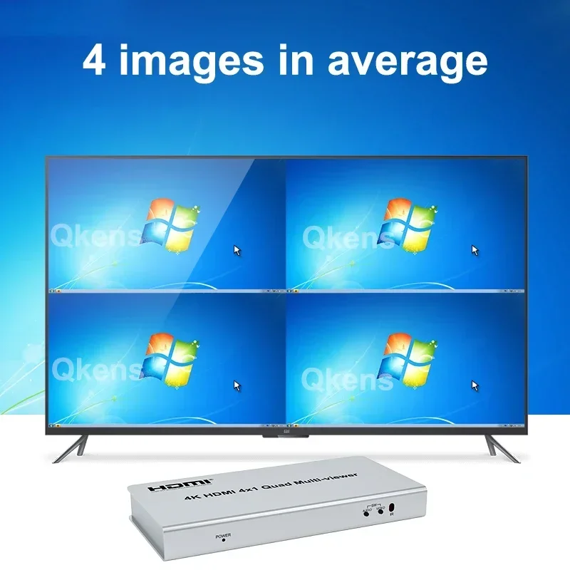 HDMI 멀티 뷰어 4k 4x1 HDMI 멀티 뷰어, 1080P 60hz 4 채널 비디오 멀티플렉서, 4x1 쿼드 멀티 뷰어, PS4 카메라 PC-TV용