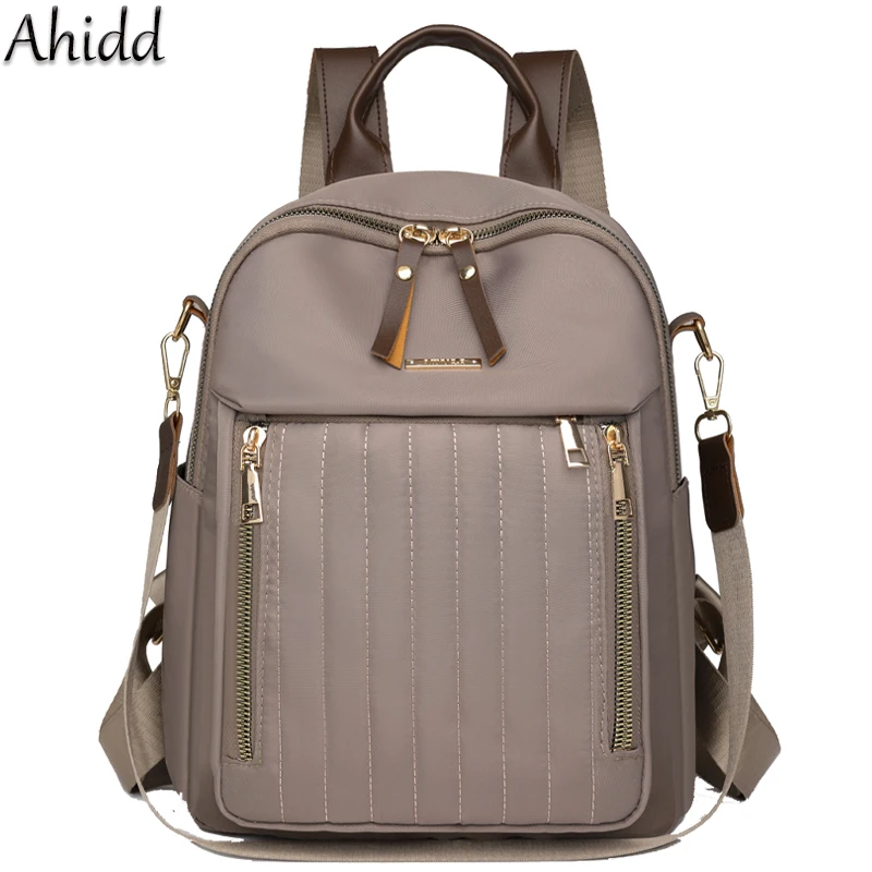 

Leisure Stripe Backpacks Women Waterproof Nylon Daypack Lightweight and Portable Shoulder Bag Ladies Large Capacity Rucksack