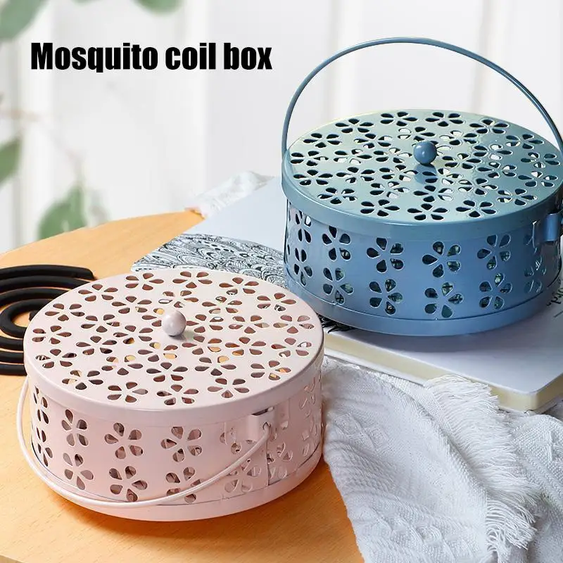 Portable Mosquito Coil Tray Holder Home Repellent Anti-fire Sandalwood Incense Burner Box Anti-Mosquito Supplies 1PC