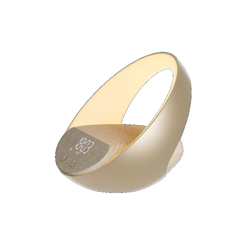 

Portable Wireless Charging Speaker Multifunctional Desk Gadget Soft Luminous Relaxation Natural Sound Alarm Clock
