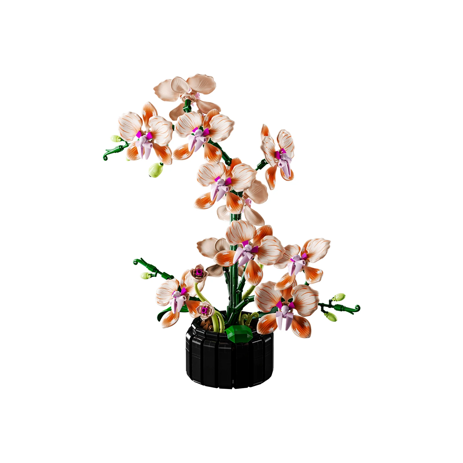 Simulatie Orchideeboeket Bouwstenen Assemblagemodel Bloem Plant Ornamenten MOC Technische Bakstenen voor Meisje DIY Geschenken
