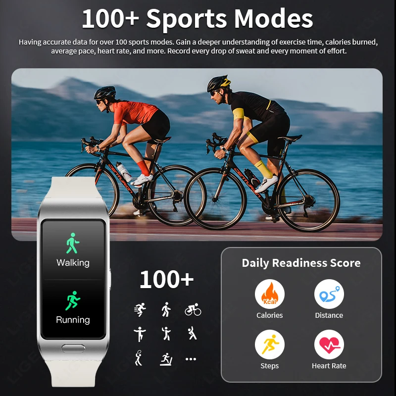 LIGE Sports Smart Watch with Earbuds Answer Make Calls 2 in 1 Bluetooth Music Watch GPS Track Fitness Smart Band for Women Men