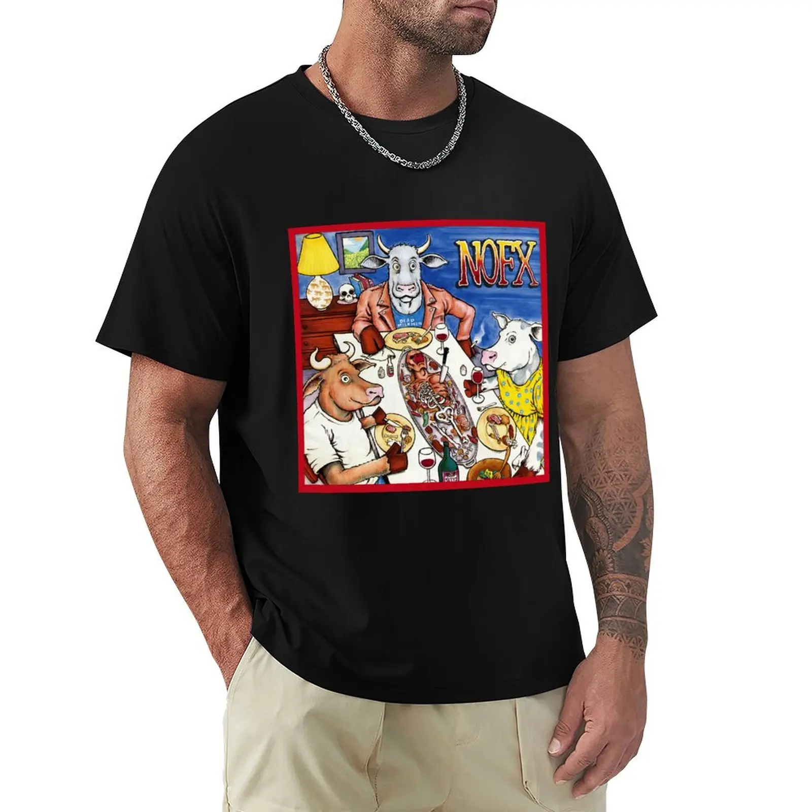 NOFX liberal animation T-Shirt Basic Solid Color Short Sleeve T-Shirt