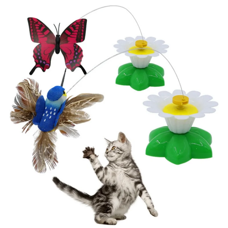 B62B-Pet Rotating Electric Flying Colorful Interactive Intelligence Training Rotating Funny Easy Install Easy To Use
