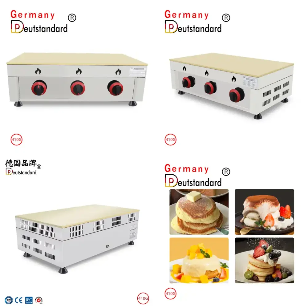 

Commercial LPG Souffle Pancake Machine with Stainless Steel 201 Shell