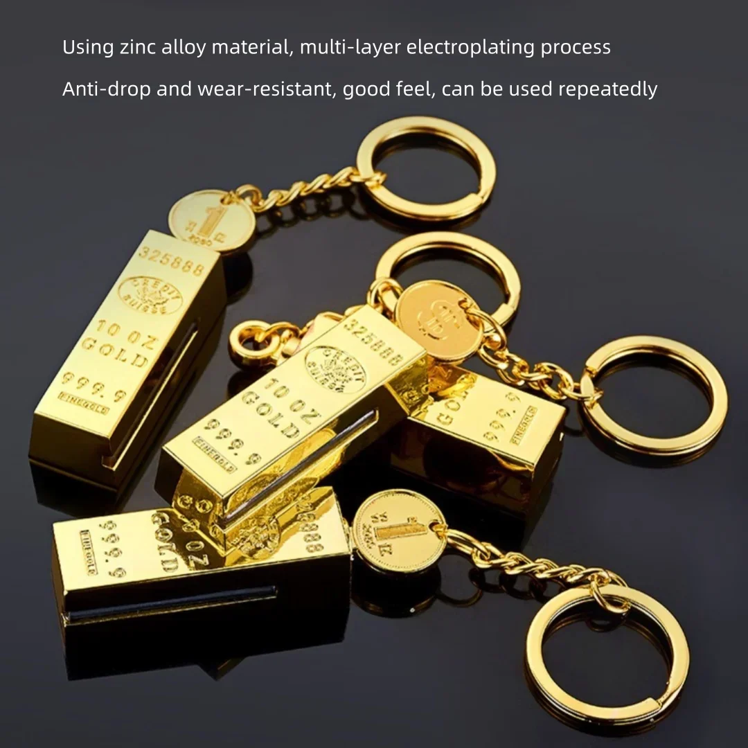 Metal Oil Pendant Keychain Lighter in Gold Bar Design Open Flame Smoking Accessory for Outdoor Adventures Men Lighters