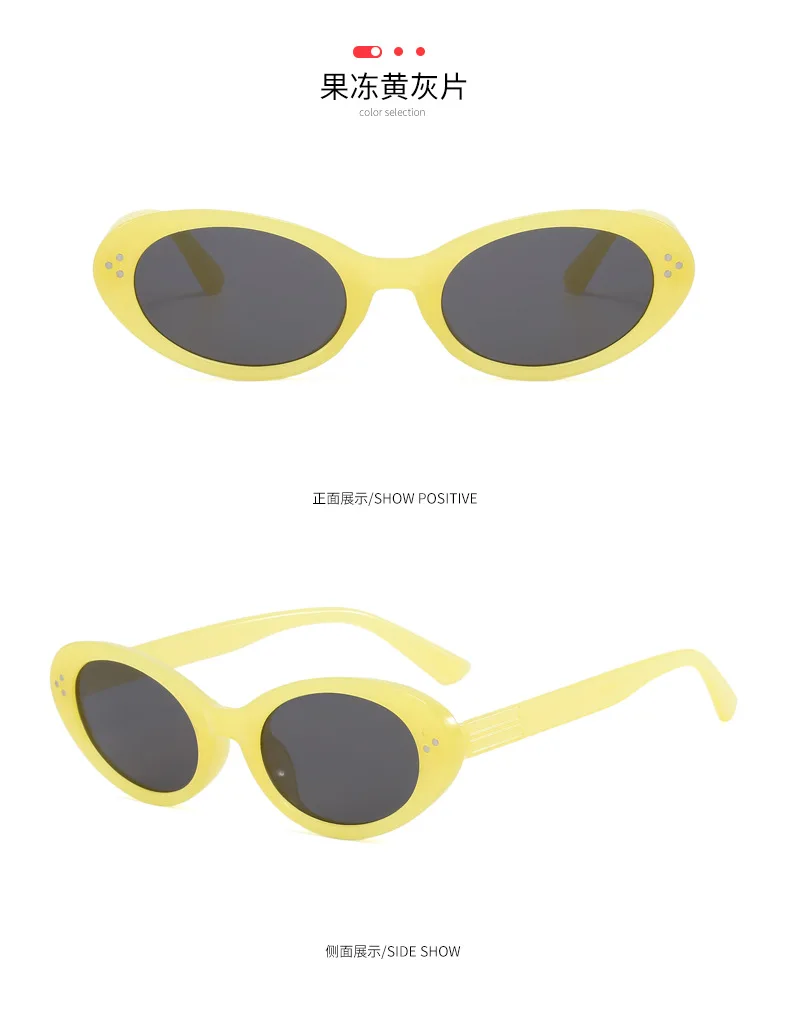 Neue Vintage Runde Sonnenbrille für Damen und Herren Marken-Kreisförmige Sonnenbrillen Ovale Brillen für Männer und Frauen – Detail 10