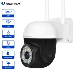 3MP WIFI IP Camera Wireless Outdoor 1080P Speed Dome Surveillance HD Night Vision Two Way Audio AI Detection Video Security Cam