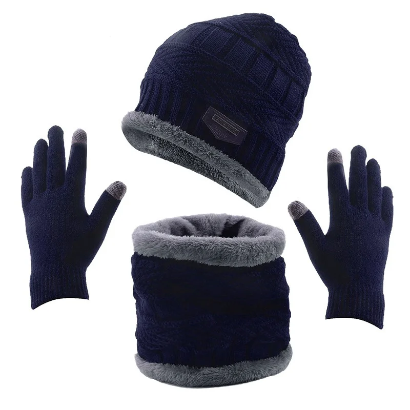 2023 inverno uomo donna berretto spesso cappello lavorato a maglia berretto invernale berretto donna lana collo sciarpa berretto passamontagna maschera cappelli cappelli Set