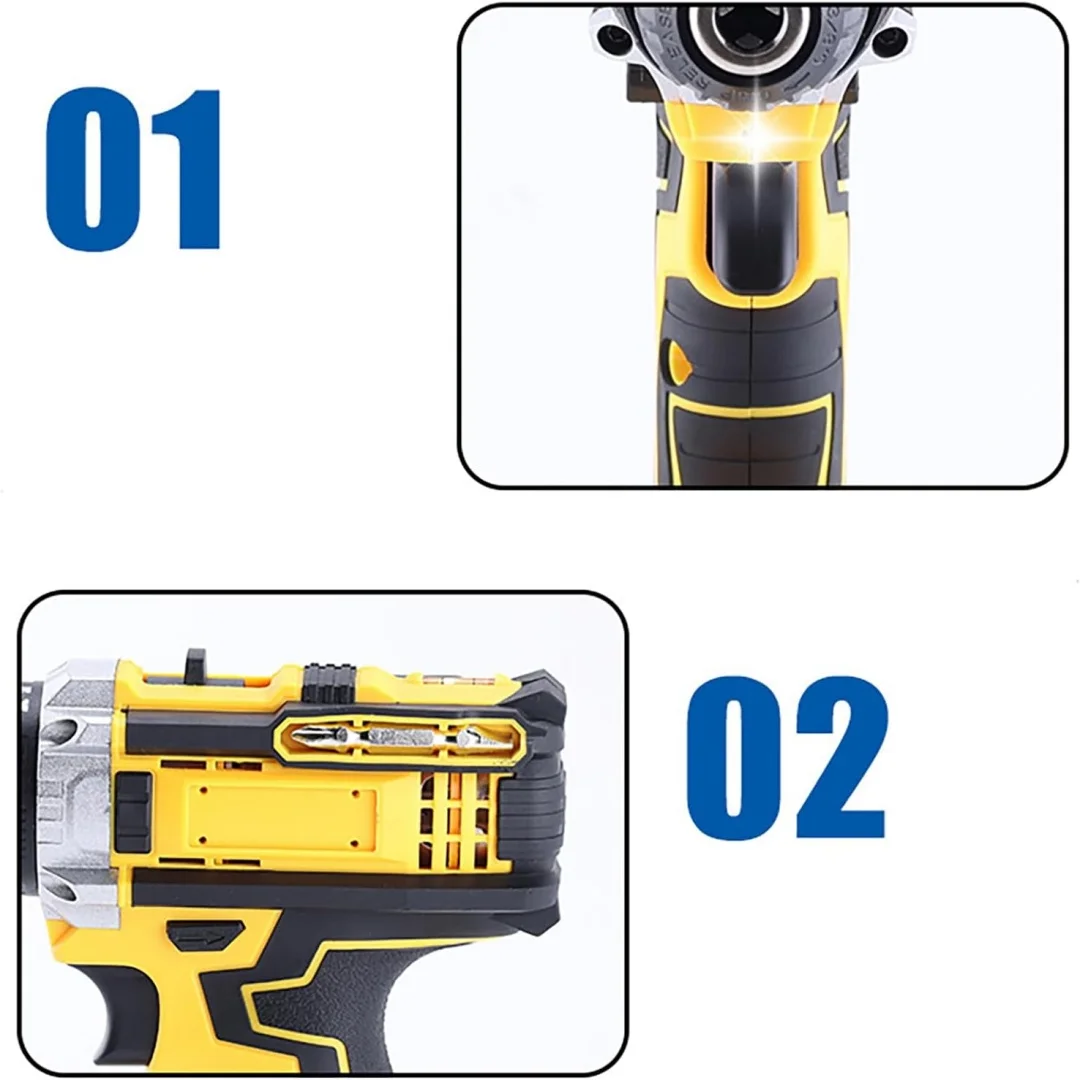 ATOMIC COMPACT SERIES Brushless Motor Electric Hammer Drill Lithium-Ion Cordless Rechargeable Cordless Rotatable Hammer Drilling