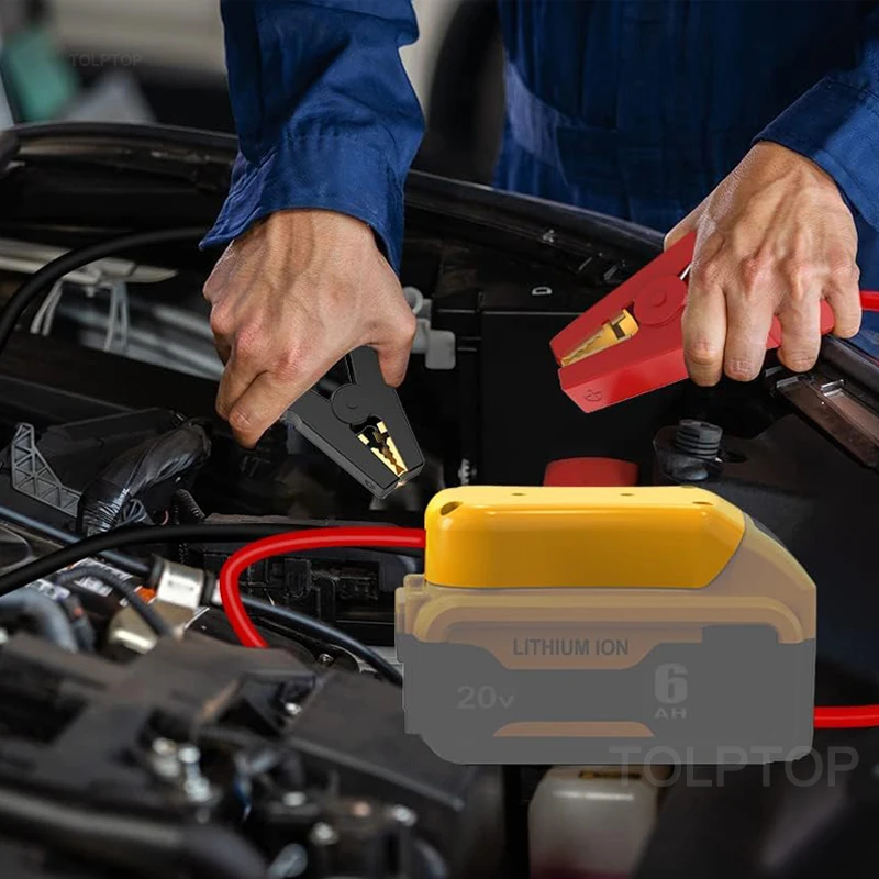 Jumper Cabos para Makita Dewalt Milwaukee 18v Li-ion Bateria 8awg Jump Starter Cabos Jumper de Emergência Automotiva