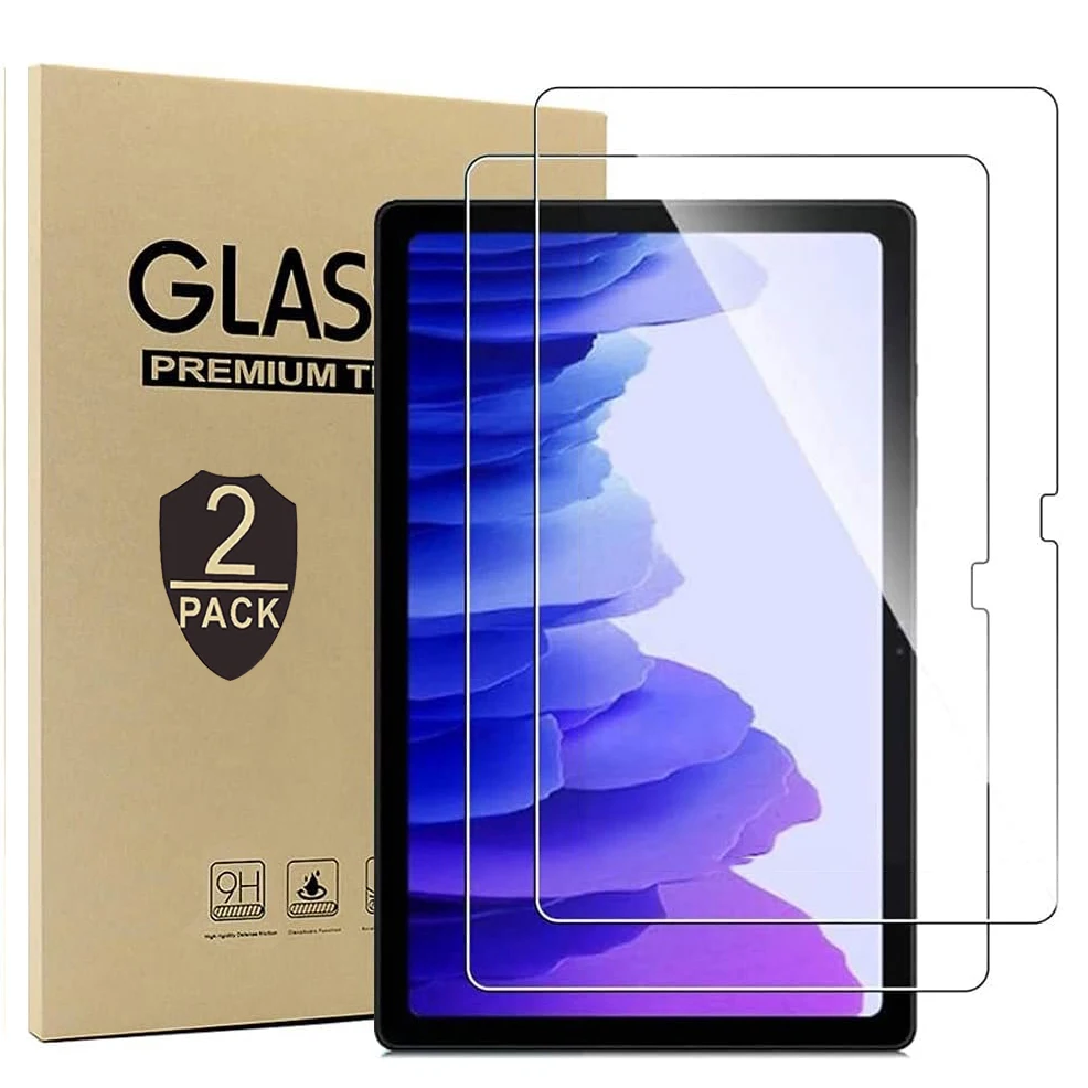 

2 шт., закаленное стекло 9H для Samsung Galaxy Tab A7 10,4 дюйма, 2020, 2022, SM-T500, T505, T507, прозрачная защитная пленка для экрана, пленка против царапин