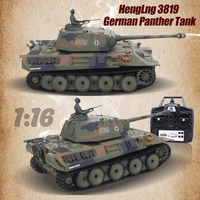 Heng Long 1/16 7.0 Plastic Ver German Panther V RTR Army RC Tank 3819 Ready to Run Model Smoking BB Shooting for Boy Toy TH17285