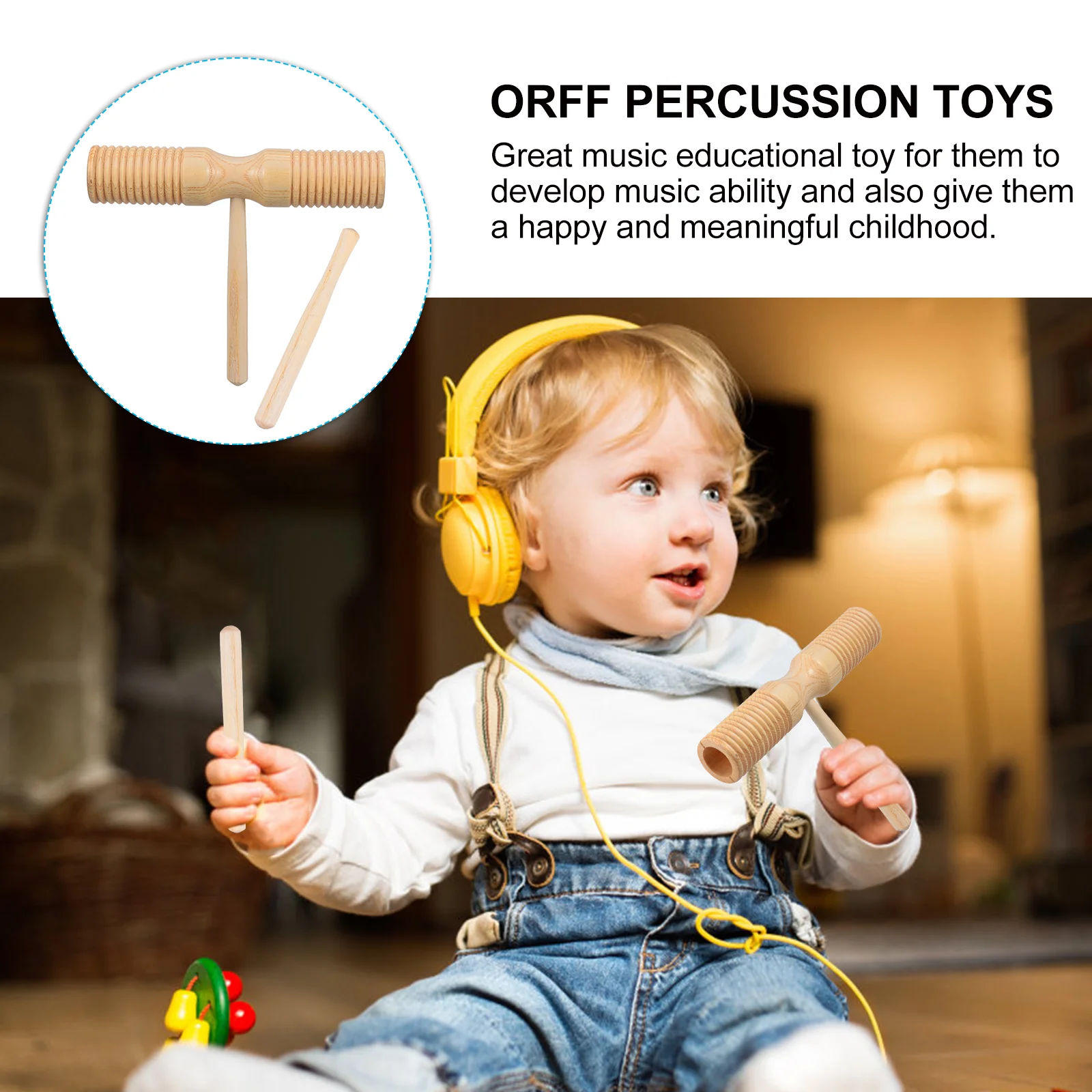 Strumento musicale Sussidi didattici precoci Giocattolo per bambini Puzzle in legno Percussioni per bambini Giocattoli per bambini Asilo