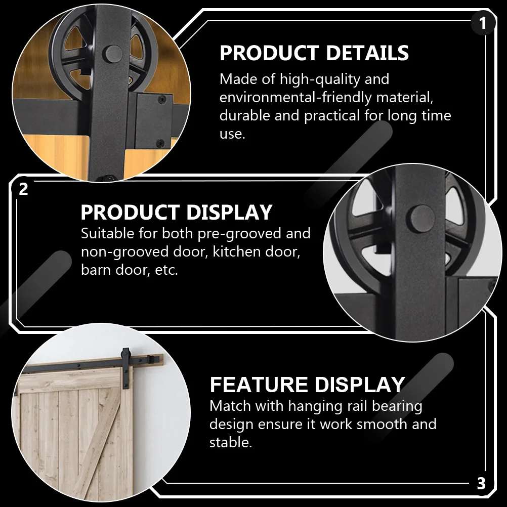 

1Pcs Wear-Resistant Barn Door Roller Pulley Smooth Sliding Door Wheel Suitable for Kitchen Barn Room Hanging Rail